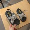 Girls Cross Sandals Children Summer Beach Shoes Thick Bottom Fashion Kids Roman Sandals Anti-Slippery All Match 2024 Summer New