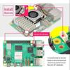 Алюминиевый радиатор с ребрами и охлаждающий вентилятор для Raspberry Pi 5-го поколения