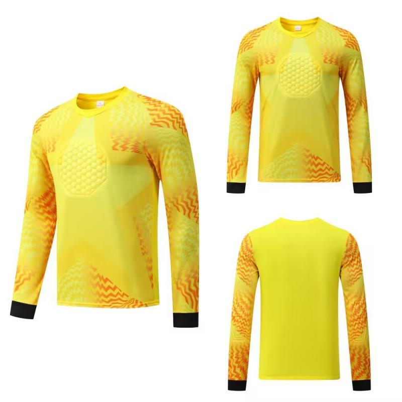 Premium Soccer Goalkeeper Jersey Set Long Sleeve Shorts Thick Padding Unisex Adult Kids