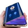 Huawei Samsung Xiaomi Redmi iPhone uchun hashamatli S-View oynali flip teri to'liq qopqoqli telefon g'ilofi