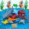MOC Животные Морской Зоопарк Рыба Чайка Тюлень Скорпион Лобстер Краб Коралл Ракушка Игрушки Для Детей Образовательные Животные Строительные Блоки