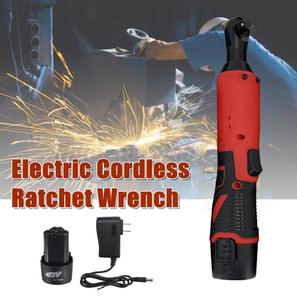 Электрический гаечный ключ, 12 В, отвертка, беспроводная электрическая головка с трещоткой, ударный гайковерт 3/8 дюйма, угловой аккумулятор, 65 Нм