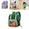 Adorable Purple Pink And Green Kindergarten Backpack For Boys And Girls Trendy Design