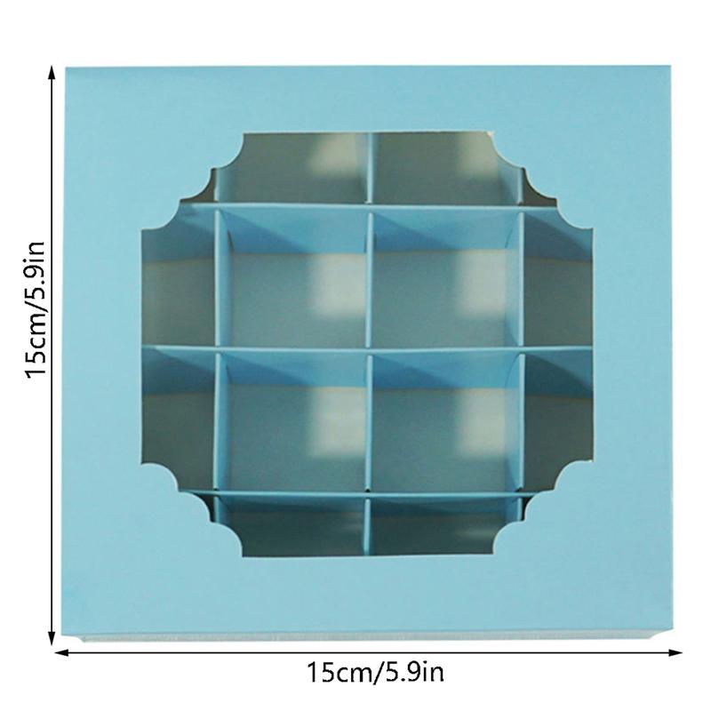 Коробки для кексов на вечеринку пустые 16 сеток коробки для конфет вставки прозрачное окно и разделитель