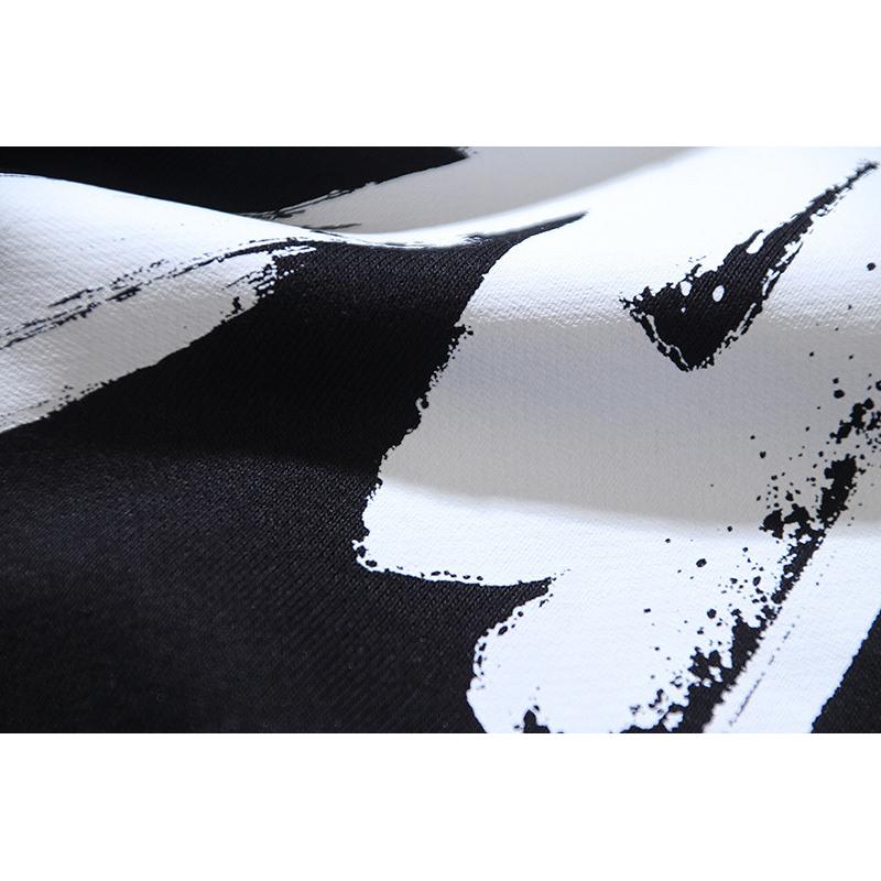 1272 Off-White 2026 Autumn/Winter New OW Graffiti Painted Arrow Pattern Men's and Women's Zipper Hoodie