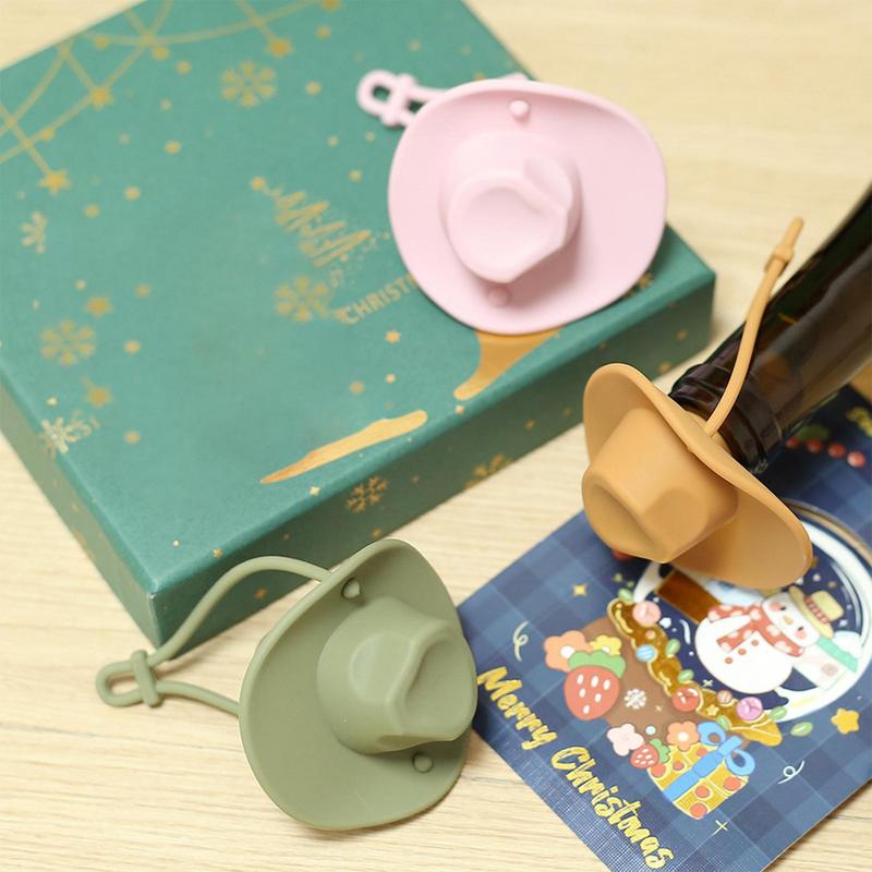 Silicone Cowboy Hat Wine Cork Champagne Beer Bottle Stopper Beverage Leak-Proof Sealer Caps Plug Kitchen Bar Accessories