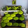 3D Honeycomb Square Gradient Color Printing Duvet Cover Queen King Size  Suitable For Adult Children Bedding Set 3 Pcs No Quilt