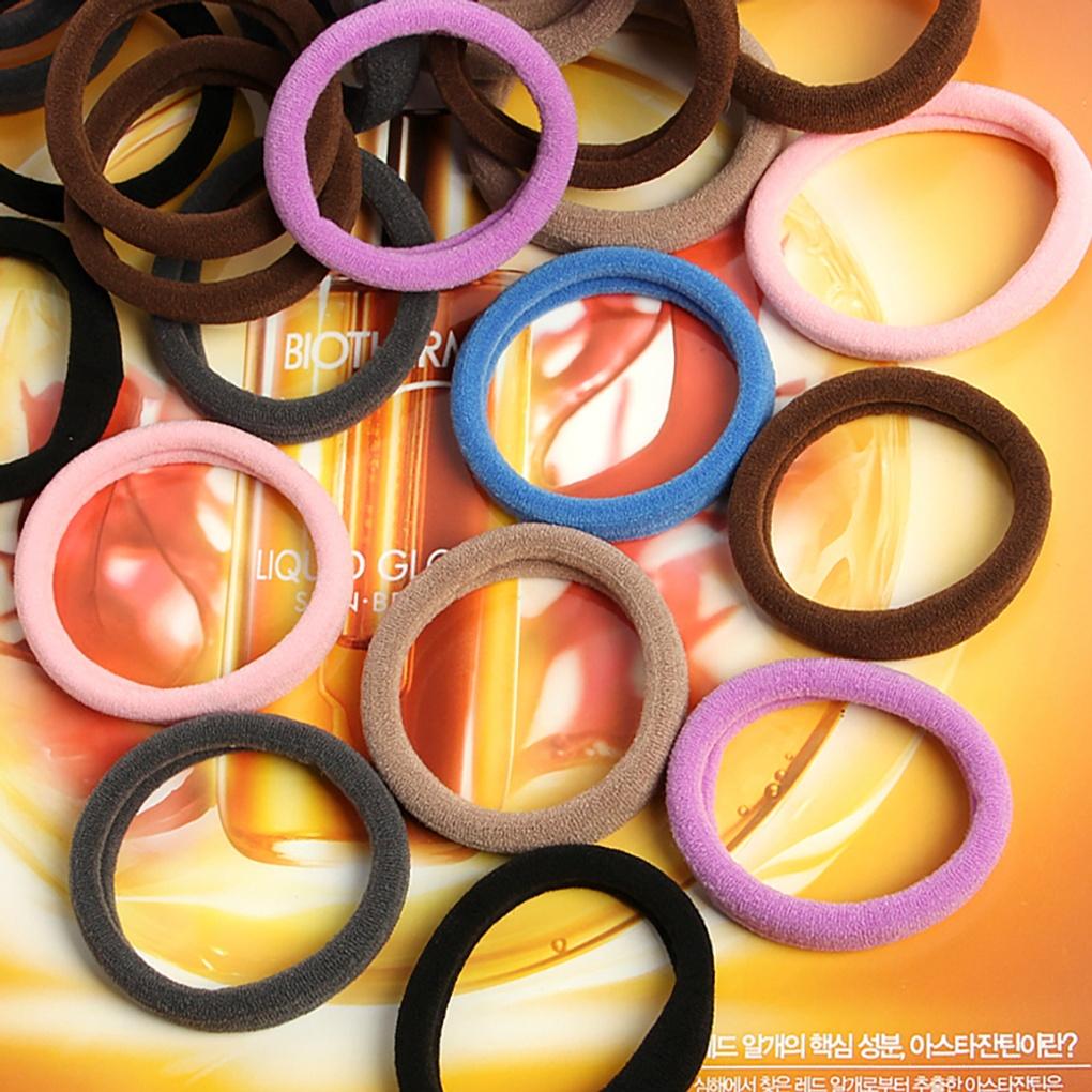 Women's Plump Hair Ties 40p (7 Colors) Knotless Hair Elastics