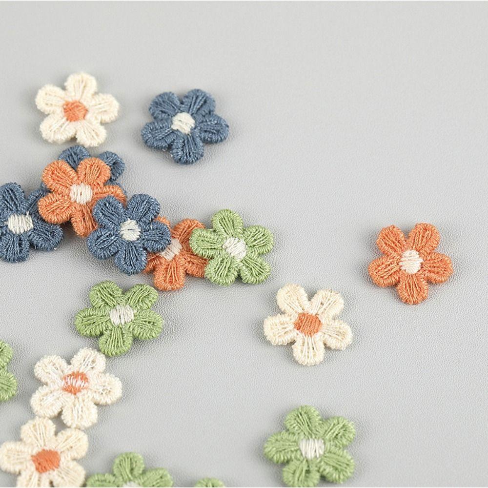 Colorful Flower Shaped Sewing Accessories DIY Handmade Crafts Appliques Patches Headwear Badge