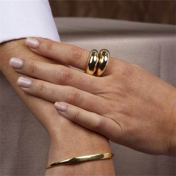 Модное массивное кольцо золотого цвета для женщин и мужчин, минималистское кольцо с куполом для свадьбы, помолвки, вечеринки, ювелирные изделия, подарки