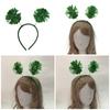 Меховая повязка на голову для украшения волос в день Святого Патрика, ирландский клевер, головной убор, реквизит для вечеринок, праздничный декоративный обруч для волос