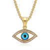 Турецкие Синие Амулеты Глаз Подвески Ожерелья Женские Золотой Цвет Нержавеющая Сталь Цирконий Амулет Шарм Ожерелье Для Женщин Мужчин Ювелирные Изделия Подарок