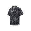 Li Ning X Steven Harrington Мультфильм Аниме Сплошной Принт Рубашка Свободная Мужская Рубашка с Коротким Рукавом Черные Рубашки ASHT017-1