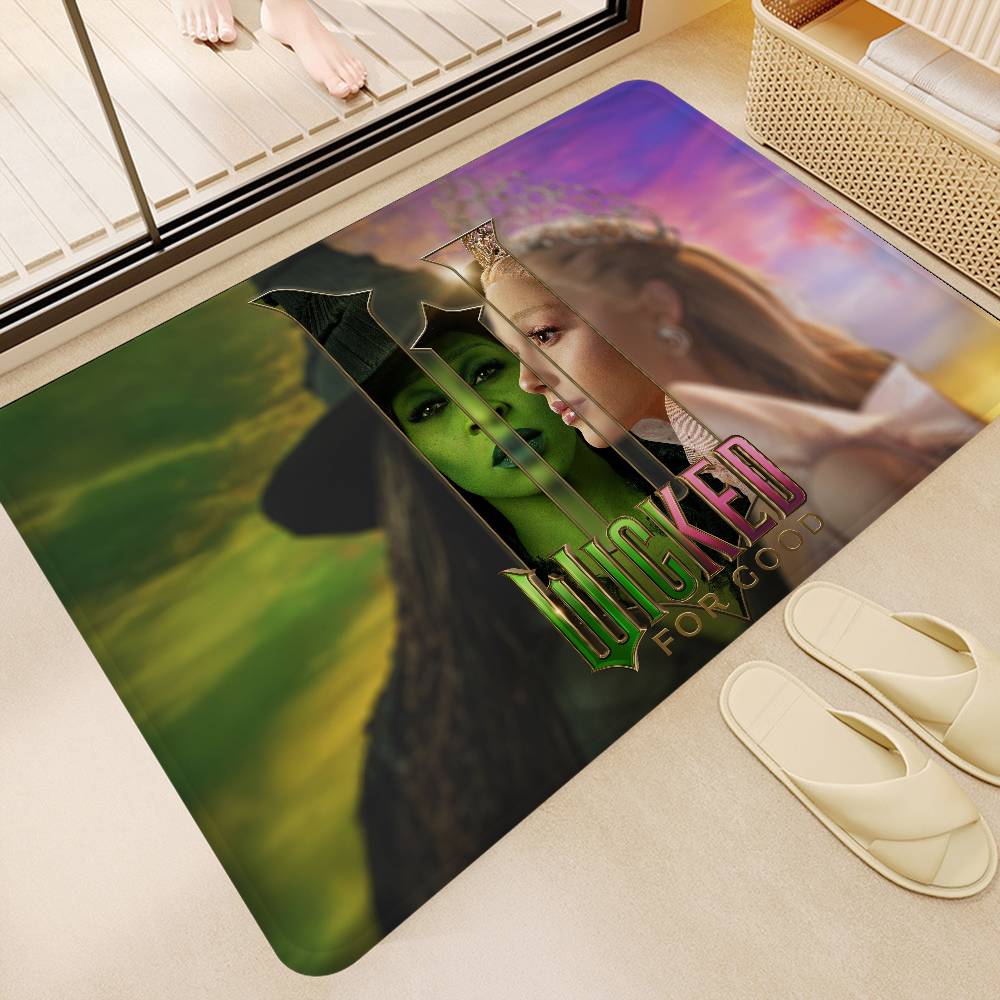 Grande Movie W-Wicked Entrance Door Mat Washable Non-Slip Living Room Sofa Chairs Area Mat Kitchen Welcome Doormat