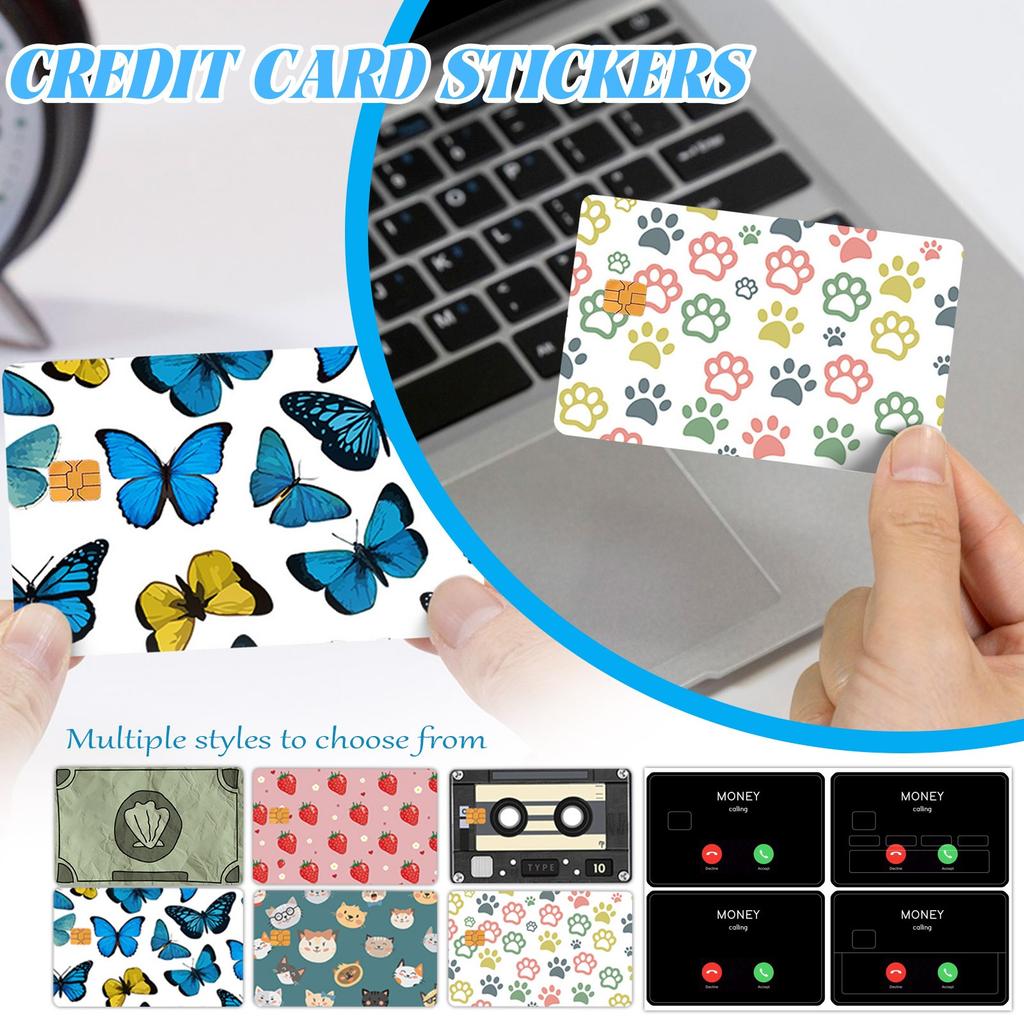 Bank Credit Card Sticker, Bus Card Student Meal Card Decoration, Decal Skin, Glossy Or Credit Card Cover, Chip Cutting