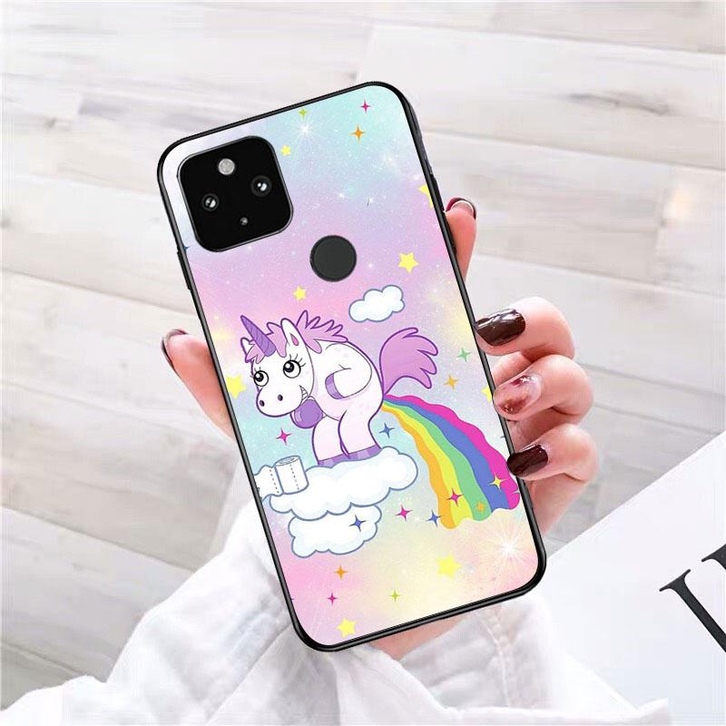 Милый чехол для телефона с радужным единорогом для Google Pixel 7 Pro 7 6A 6 Pro 5A 4A 3A Pixel 4 XL Pixel 5 6 4 3 XL 3A XL 2 XL