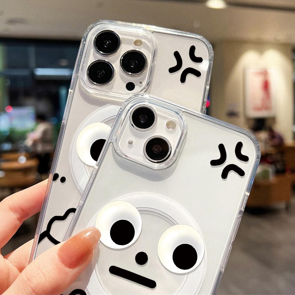 Магнитный чехол для телефона для iPhone 12 14 16 17 Pro 17 16 15 14 13 12 Pro Max 12 13 14 15 16 Высококачественный противоударный чехол Полная защита Милый стиль