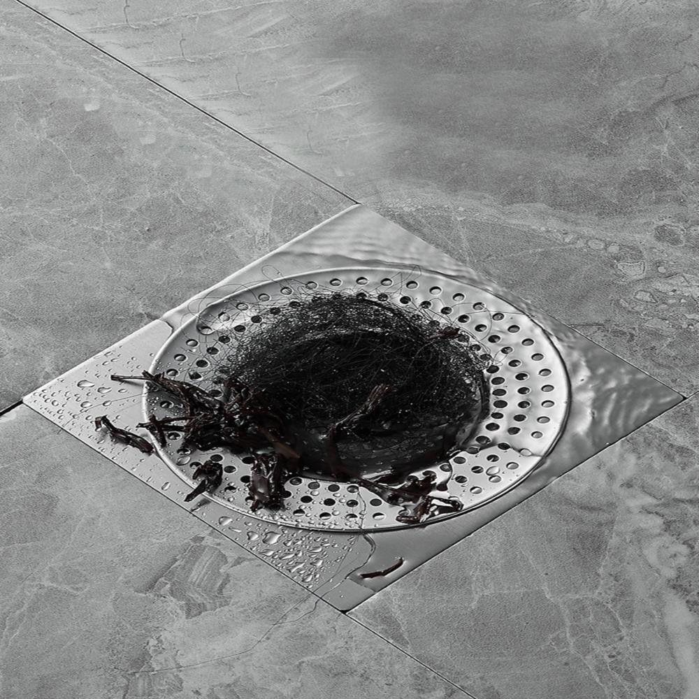 Steel Waste Catcher Floor Drain Net Cover Anti-Blocking Strainer Sewer Mesh Trap Drain Filter