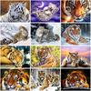 DIY 5D Diamond Painting Waterfall Tiger Diamond Embroidery Cross Stitch Full Round Drill Rhinestone Mosaic Landscape Wall Art