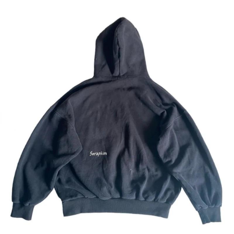 Унисекс Американские толстовки Y2K Vintage Hoodie Gothic Pattern Hoodie Winter Womens Mens Hip Hop Long Sleeve Coats Loose Hooded Sweatshirt