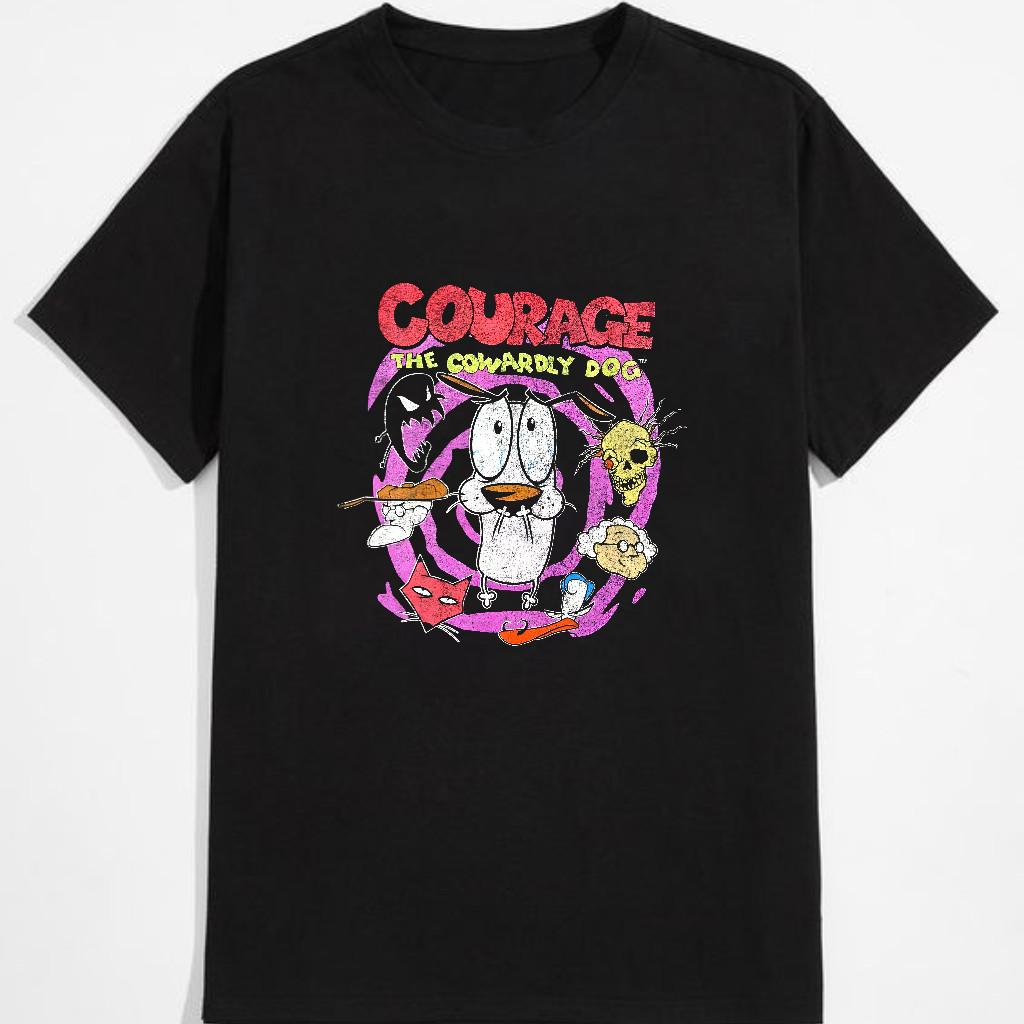Courage The Cowardly Dog TShirt Unisex Cotton Tee Size S5XL
