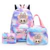 3Pcs/set Printed Backpack with Lunch Bag Pencil Case Student Teenager Boy Girl Bagpack Women's Backpack Set Travel Bag