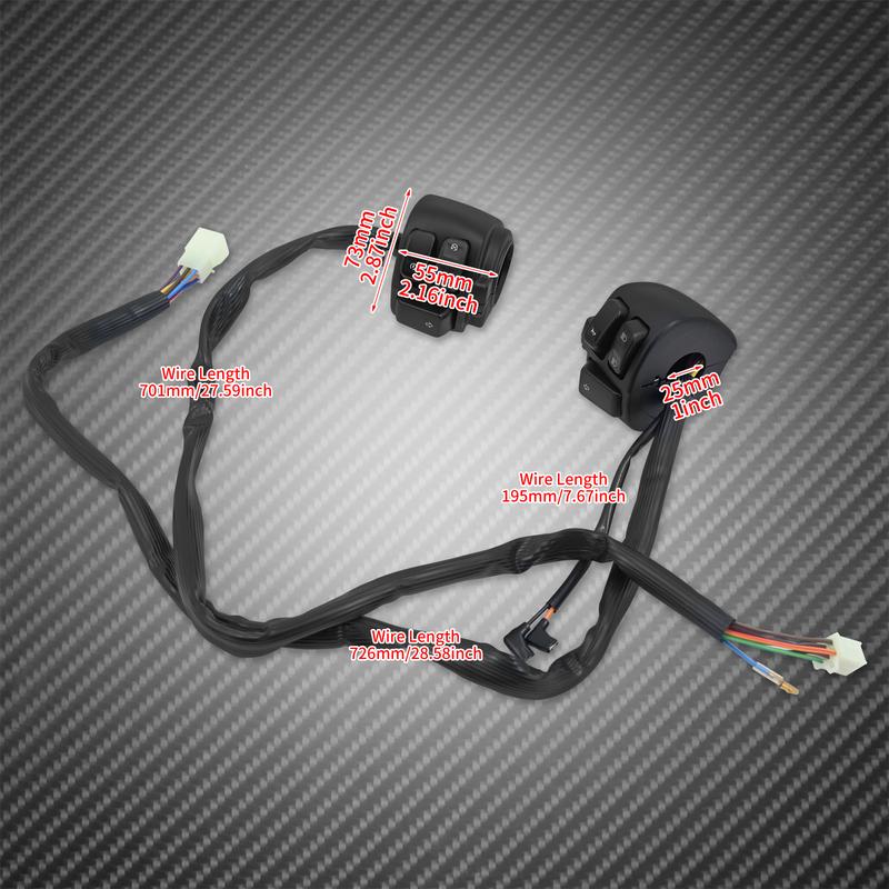 Motorcycle 1" Handlebar Control Switch 25mm Handle Bar Turn Signal Switch For Harley Sporster XL 96-13 Softail 96-10 Dyna 96-11