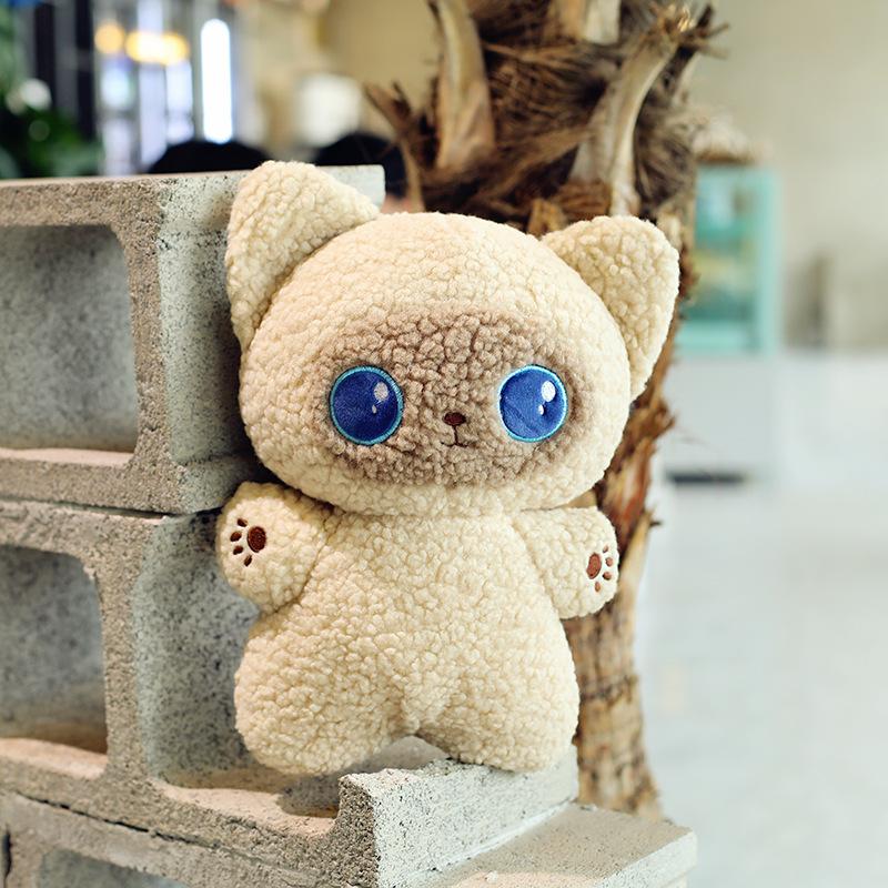 Кукла-кошка с голубыми глазами Xiaohongshu та же кошка плюшевая игрушка тряпичная кукла подарок на день рождения для детей и девочек