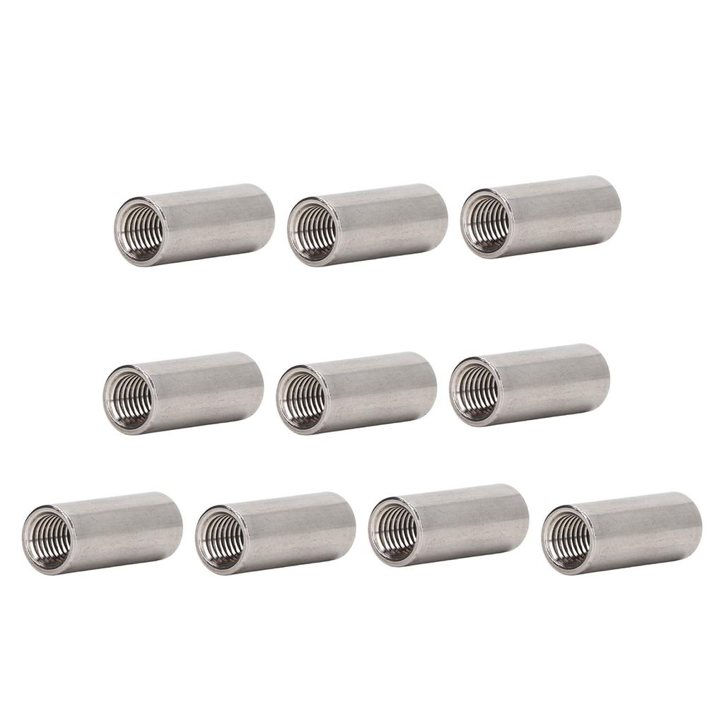 10 шт. Круглые соединительные гайки из нержавеющей стали 304, набор цилиндрических соединительных гаек с внутренней резьбой