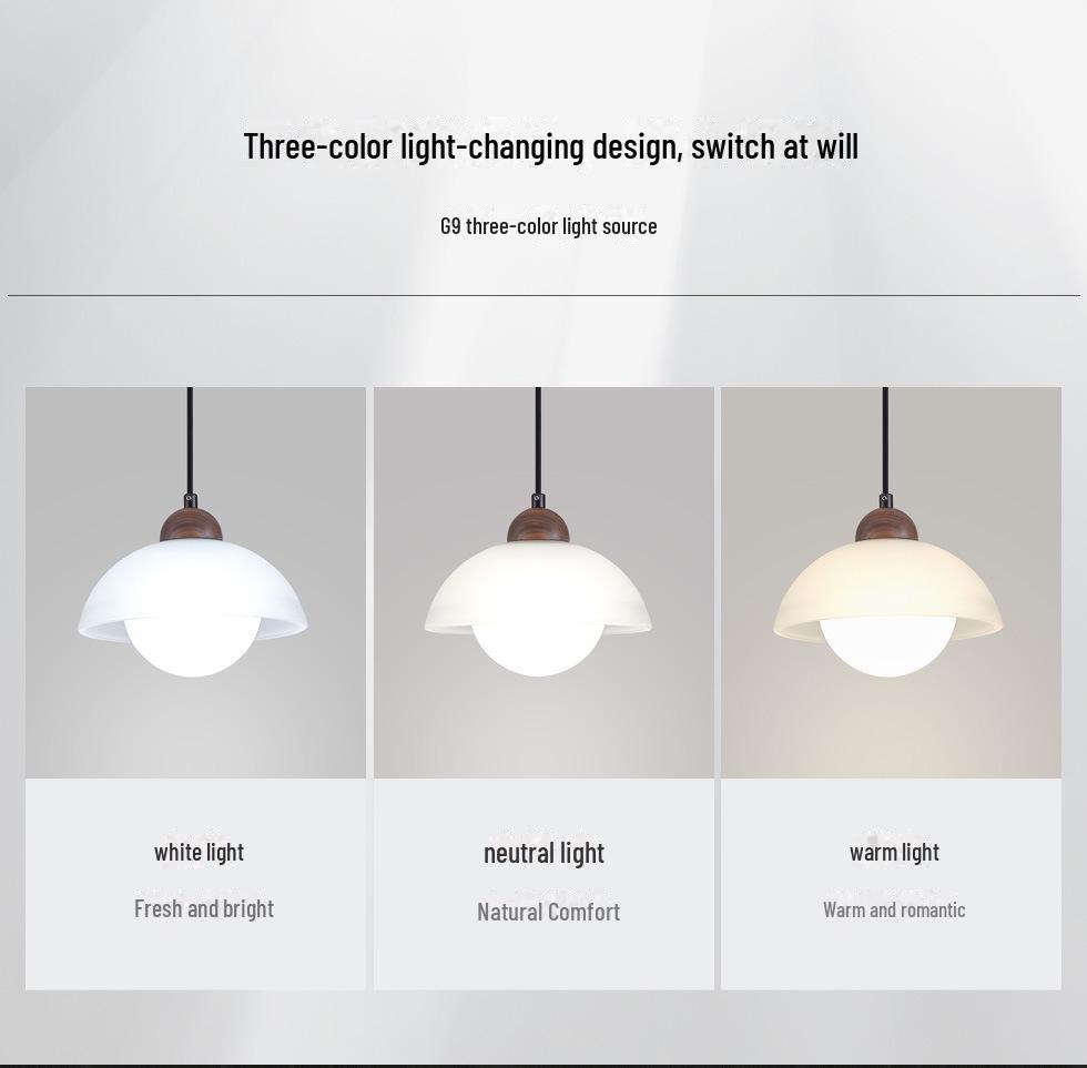 Simple Modern High-End North American Black Walnut Dining Chandelier for Living Room and Bar