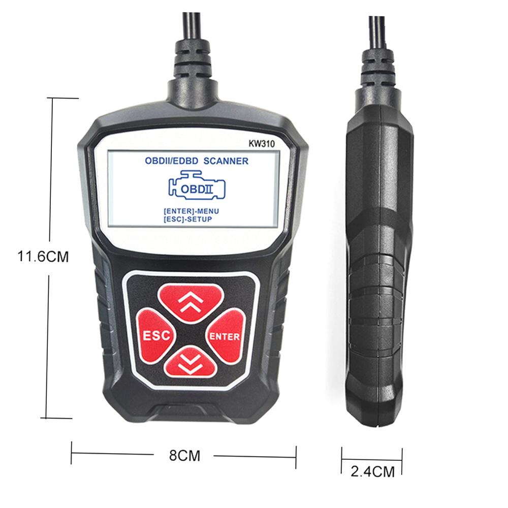 KONNWEI KW310 OBDII Автомобильные диагностические инструменты автомобильный сканер OBDII анализатор двигателя считыватель кодов автомобиль CAN OBDII Scan Tool тестер