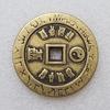Утолщенная латунная монета с антикварной обработкой, диаметр 43 мм, № 237.