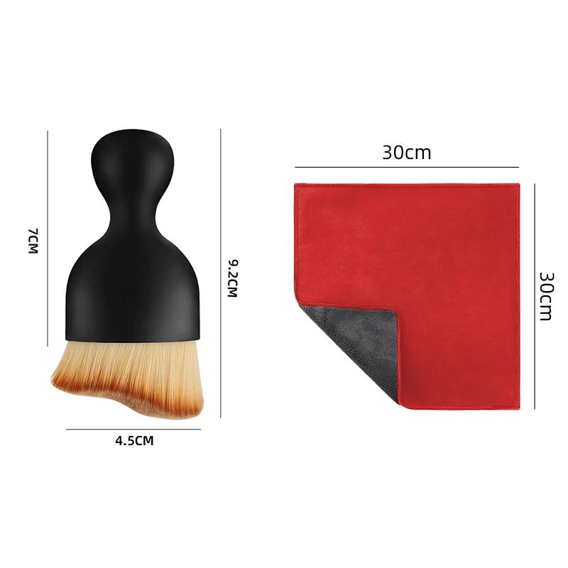 AABDS1 Car Towel Suede Double-sided Car Cleaning Cloth with Car Detail Cleaning brush for Mercedes benz A B R G Class w204 W251 W463