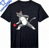 Настольный теннис Черная кошка Пинг-понг Черный наряд Кошка Пинг-понг Футболка Уличная одежда Каваии Y2k Унисекс Одежда Футболка Мужская