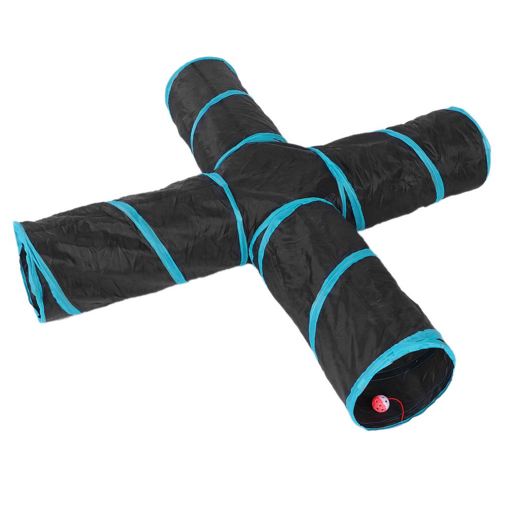 Туннель для игр с домашними животными, складной, 4-ходовой, с сумкой для хранения для кошек, собак, кроликов, для помещений и