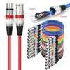6/10 шт. XLR на XLR Микрофонный кабель Разноцветный 3-контактный Сбалансированный XLR Микрофонный кабель для Микрофонного микшера Студии звукозаписи Подкаста