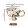 Ceramic Cup Breakfast Cup Creative Household Drinking Cup Large Capacity Oat Cup High Value Milk Cup Half Hand Gift Cup