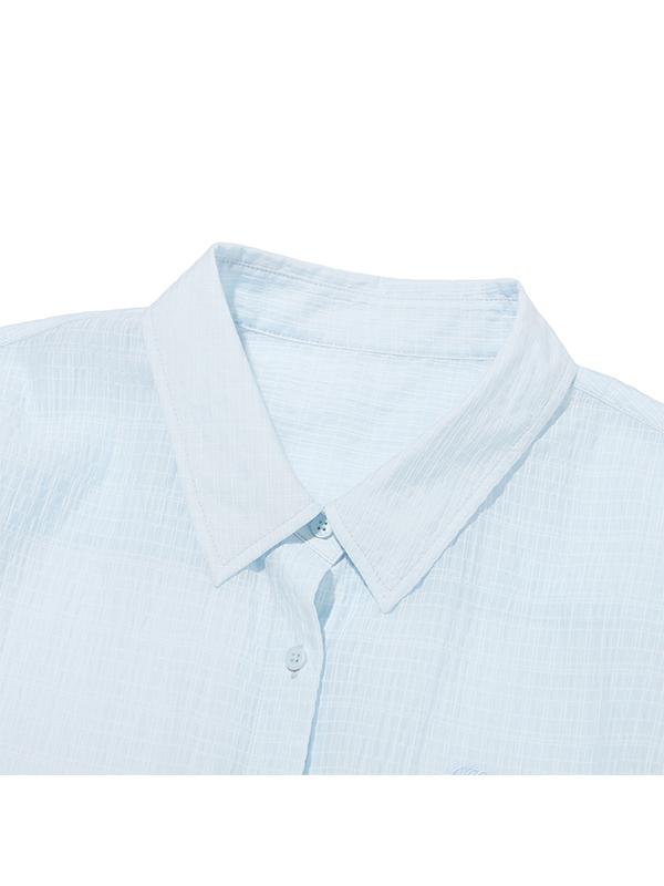 KIRSH Waist Drawstring Loose Fit Shirt [Light Sky]