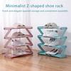 Полка для обуви Простая сборка Стабильная конструкция Четырехслойный отдельно стоящий шкаф Прихожая Спальня Пол Уличный органайзер для обуви Подставка для обуви Полка для обуви