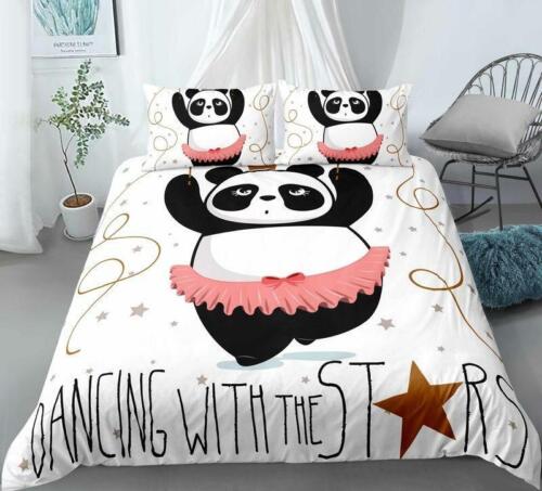 Panda Doona Quilt Duvet Cover Set Pillowcase Single Double Queen King Size Bed