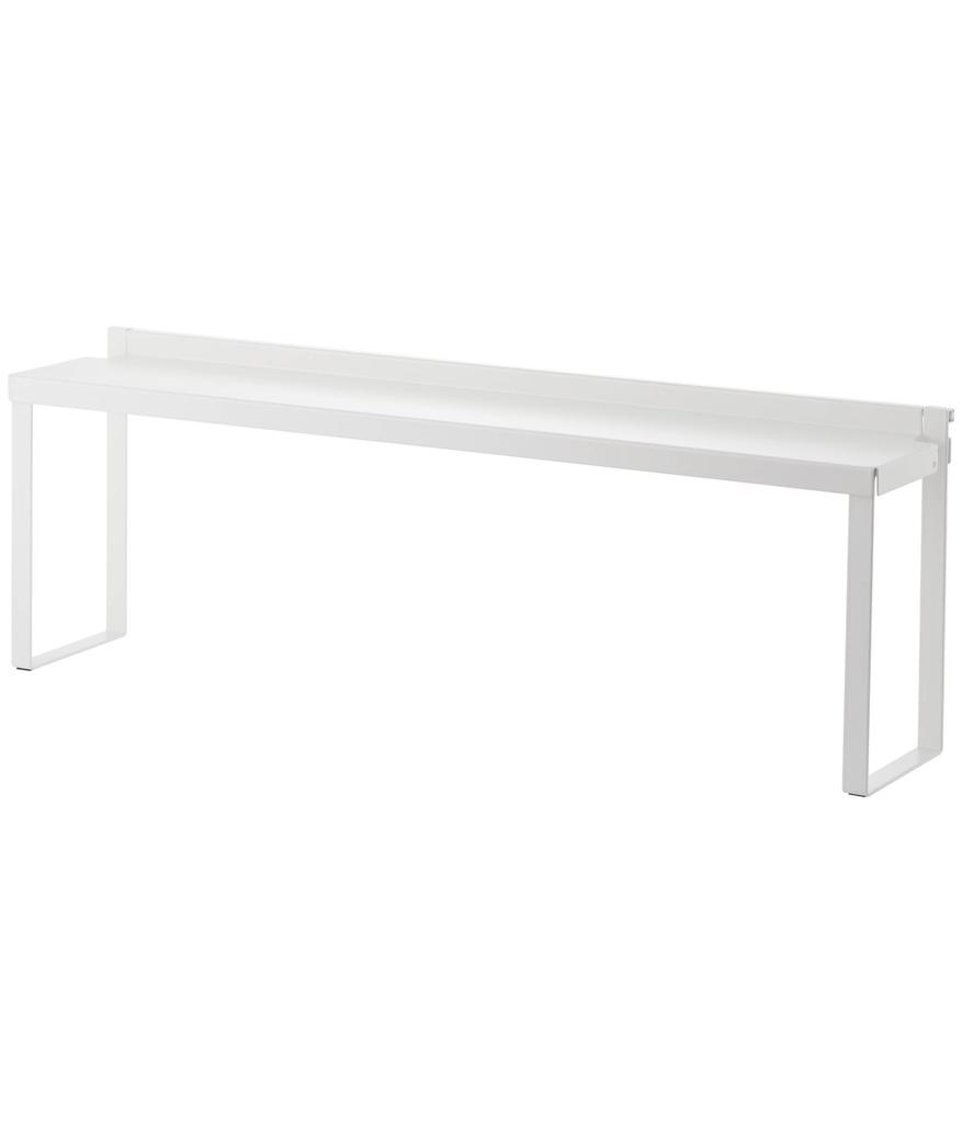 Yamazaki Stove Back Gap W58 x D11 x Kitchen Stove Back 3487 (Yamazaki Industries) Rack, White, Approx. H19.5cm, Plate, Rack, Cover,