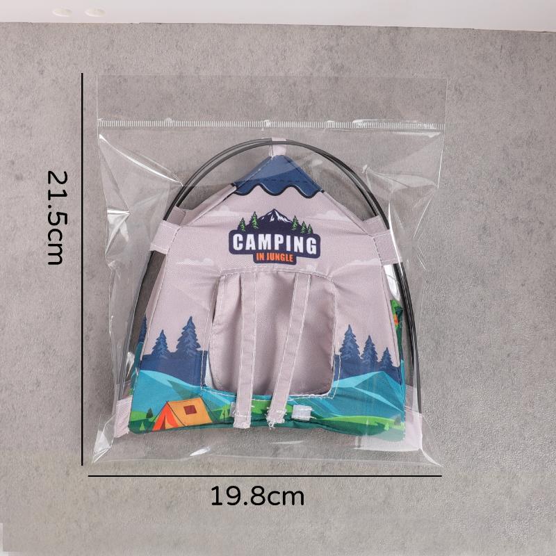 Dollhouse Miniature Camping Tent Model 1:12 Scale Oxford Cloth Realistic Simulated Decor for DIY Outdoor Scene Accessories