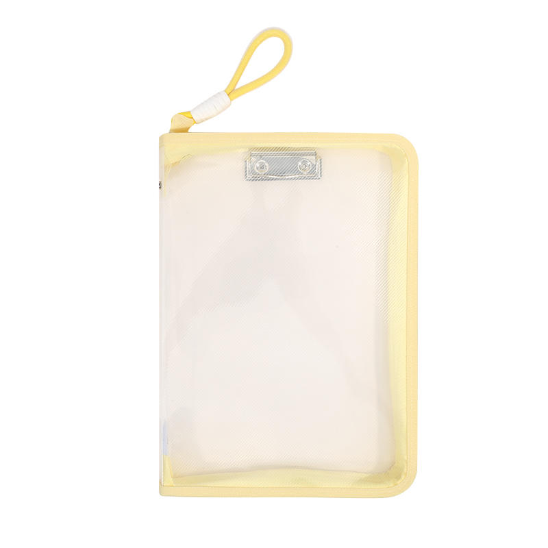 A4 Mesh Zipper Stationery Bag Portable Organizer Folder School Office Supplies Storage Pouch With Handles Large Capacity