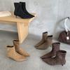 2025 новые осенние замшевые ботильоны-стилет с острым носком, тонкие, с низким голенищем, в стиле Мартин, модные женские ботинки Челси