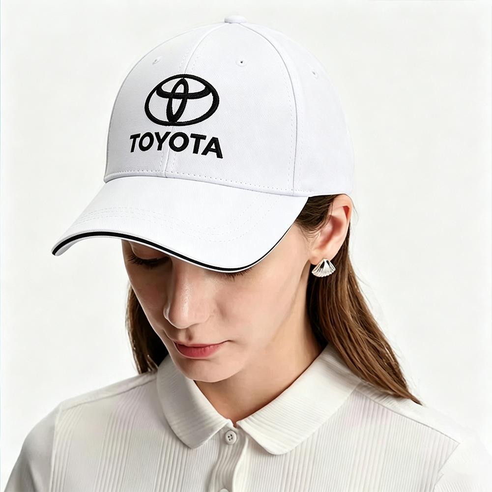 1Pcs Summer Outdoor Sun Protection Golf Adjustable Baseball Cap Car Accessories For Toyota Hilux Corolla RAV4 Camry Highlander