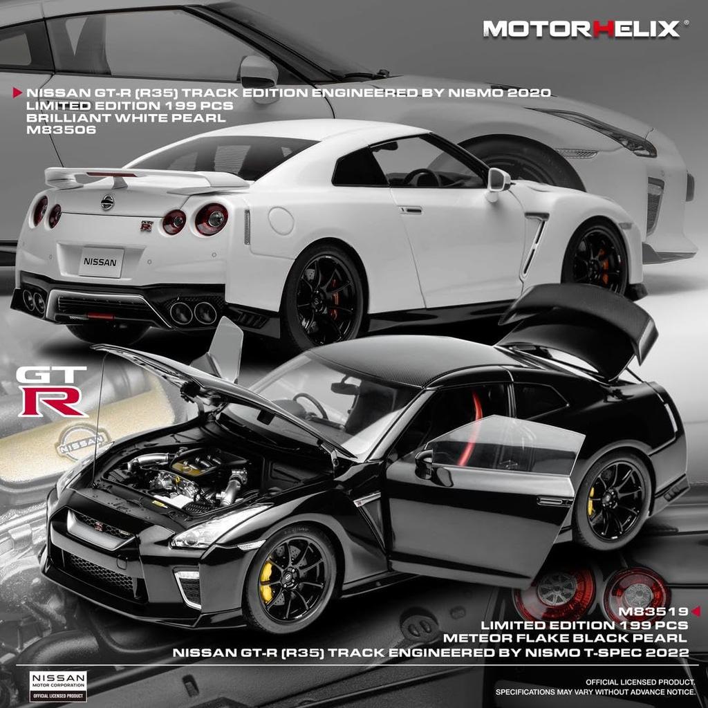 FREESTYLE MOTORHELIX Масштаб Nissan Track Edition Разработано NISMO 2022 Металлик Черный Жемчуг Готовая модель M83519 1/18 GT-R (Р35) T-Spec