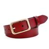 Belt Women'S Simple Leather Retro Cowhide Pin Buckle Day Buckle Wide Belt Women'S Casual Pants Belt