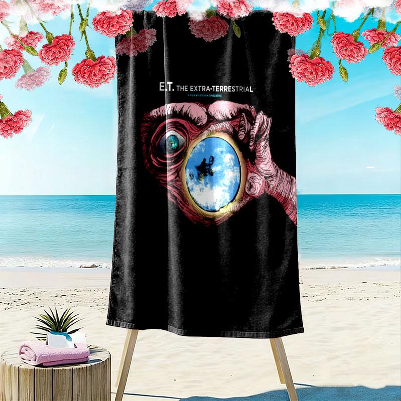 Et Print Beach Towel, Large Soft Quick Dry Towel for Beach Camping Swimming