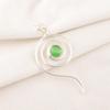Green Cat's Eye Gemstone Jewelry, 925 Sterling Silver Jewelry, Handmade Spiritual Jewelry Appealing Pendant Gift For Grandma