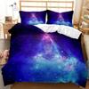 Space Galaxy Duvet Cover Set Polyester Comforter Cover With Pillowcase Queen Full King Twin Size For Kids Boys Girls Bedding Set